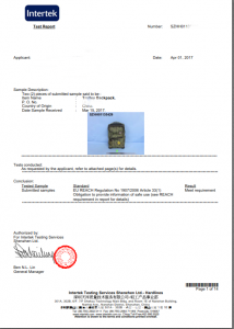 Material Analysis（REACH）