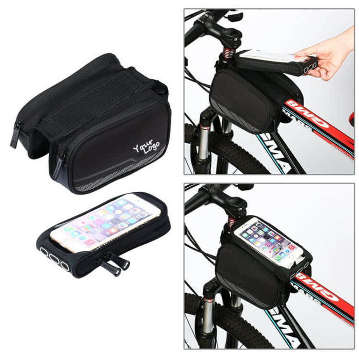 Durable 3 In 1 Black Phone Bicycle Bags - Image 9