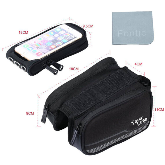 Durable 3 In 1 Black Phone Bicycle Bags - Image 6