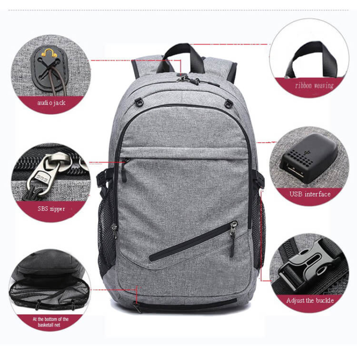 SW-BAP004 Basketball Laptop Backpack
