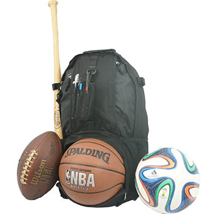 Basketball Backpack with zippered main compartment