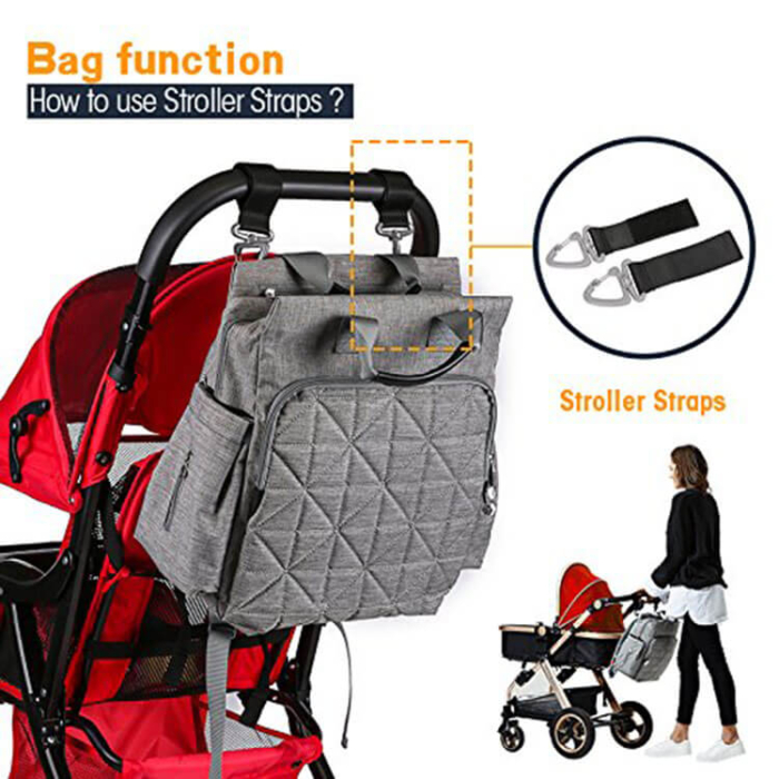 Diaper Bag Set With Baby Changing Pa - Image 2