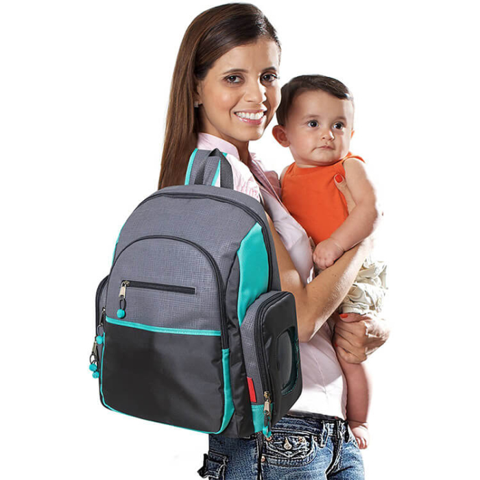 Mom Backpack With European Baby Changing Pad