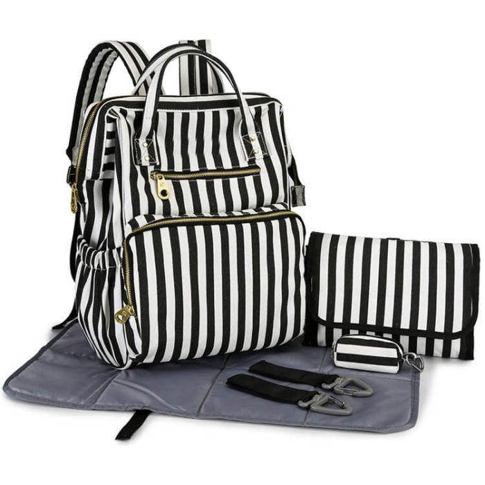 Stripes Diaper Bag For Moms