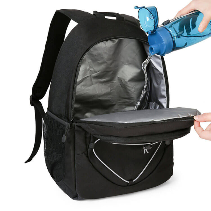 Black Backpack Cooler Bag With Custom Logo
