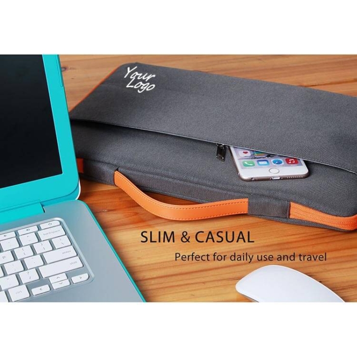 Grey Polyester Sleeve Laptop Bag - Image 5