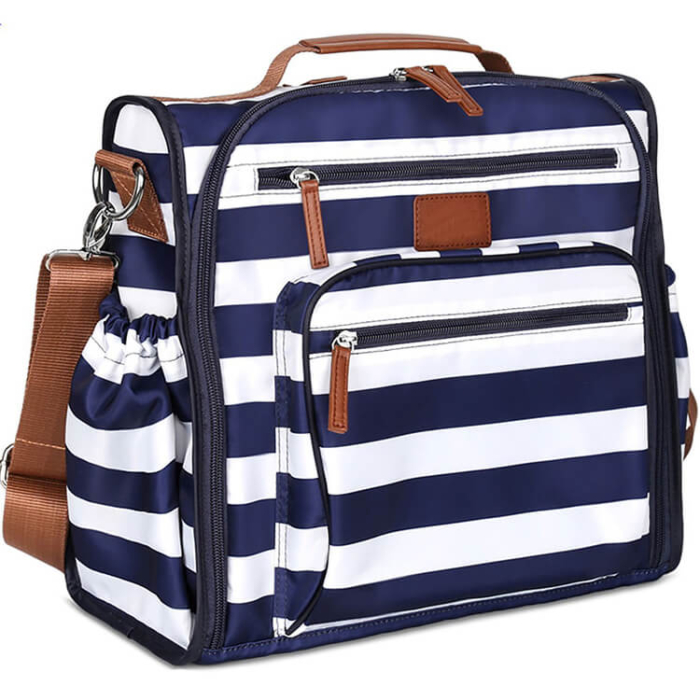 Canvas Blue Stripes Diaper Bags