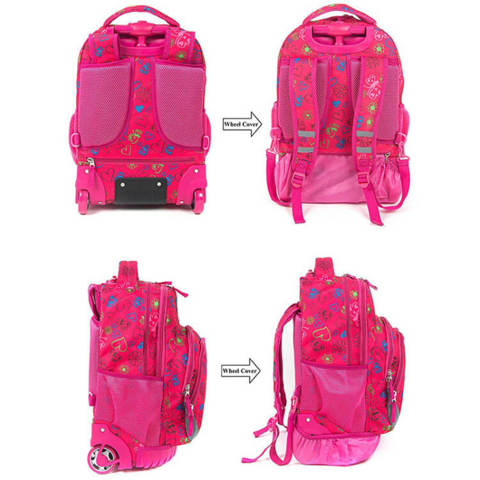 Girls School Trolley Backpack - Image 4