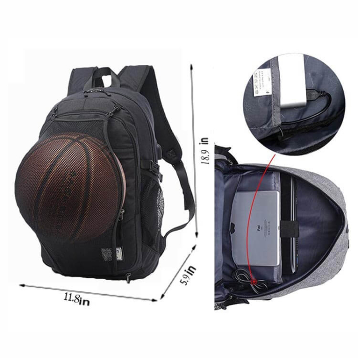 Excellent laptop backpack with basketball function - Image 6