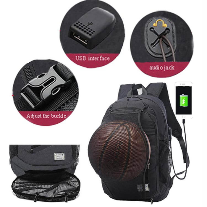Excellent laptop backpack with basketball function - Image 5